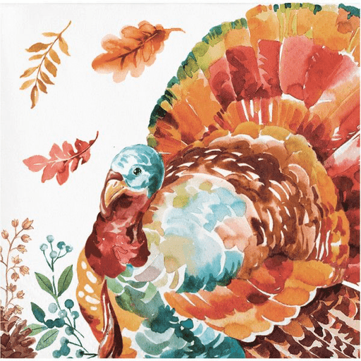 Tasteful Turkey - Beverage Napkin 2 Ply 16 Ct