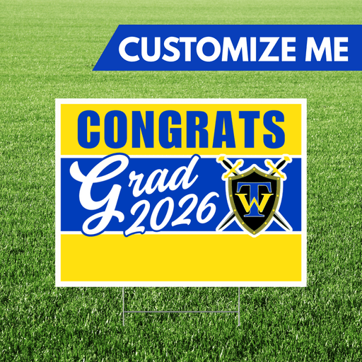 Taylorsville High School Custom Name Grad Yard Sign 24" x 18" | 1 ct