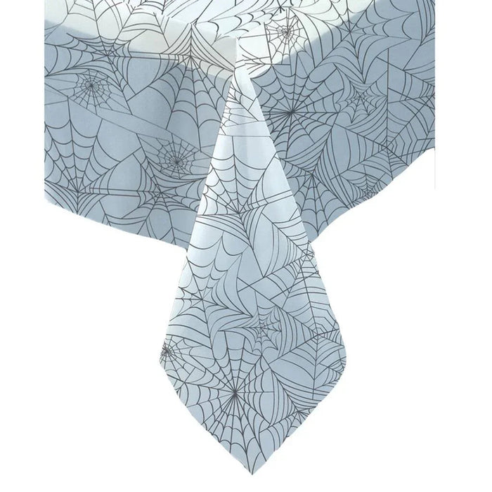 Halloween Clear Spider Web Table Cover 54" x 108" | 1ct - Zurchers