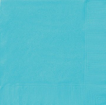 20ct Beverage Napkins Teal - Party Supplies