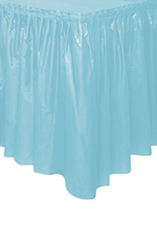 Teal Plastic Table Skirt | 1ct