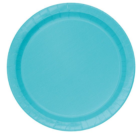 20ct 7in Round Plate Teal - Party Supplies