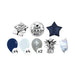 Congrats Grad Balloon Bouquet - Navy & White