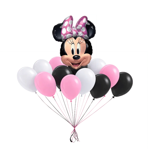Minnie Mouse Balloon Bouquet | 13 pcs