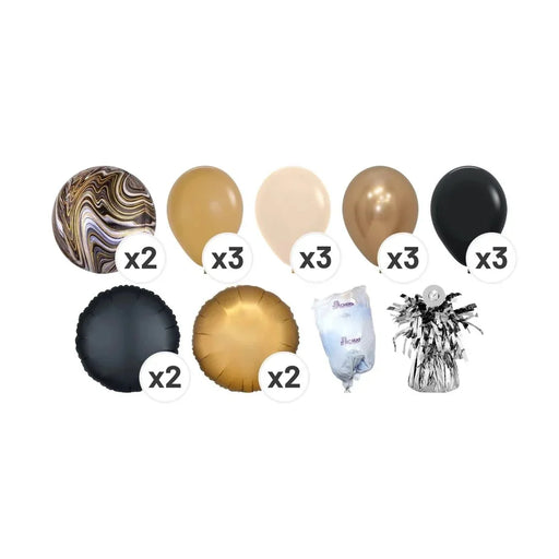 Golden Marble Balloon Bouquet