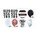 Custom Number Birthday Bouquet - Black, White & Rose Gold