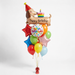 Party Pup Birthday Balloon Bouquet with dachshund foil balloon, Happy Birthday foil balloon, colorful star balloons, and bright latex balloons.