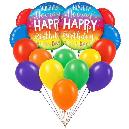 Hip Hip Hooray Happy Birthday Deluxe Bouquet | 16 pcs