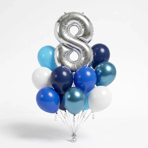 Great To Be 8 Blue Balloon Bouquet