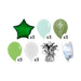 3 Satin Emerald Star Balloon Bouquet | 17 pcs