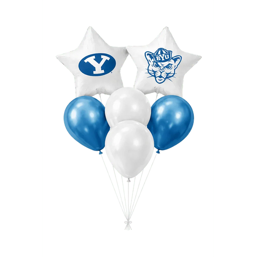 BYU Sailor Cougar Balloon Bouquet | 6 pcs