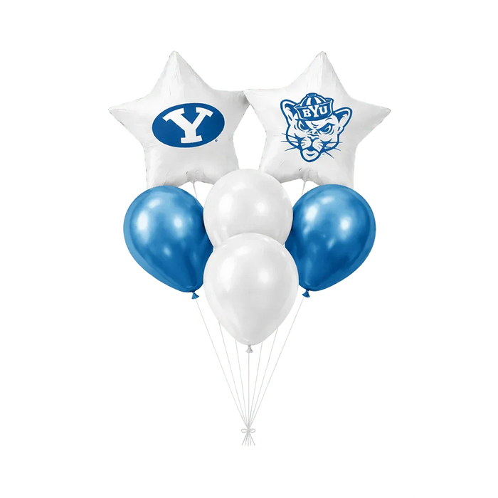 BYU Sailor Cougar Balloon Bouquet | 6 pcs