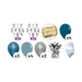 Custom Number Birthday Bouquet - Silver & Blue