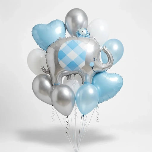 Baby Blue Elephant Balloon Bouquet