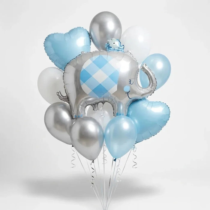 Baby Blue Elephant Balloon Bouquet