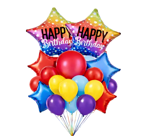 Happy Birthday Stars Deluxe Bouquet | 19 pcs