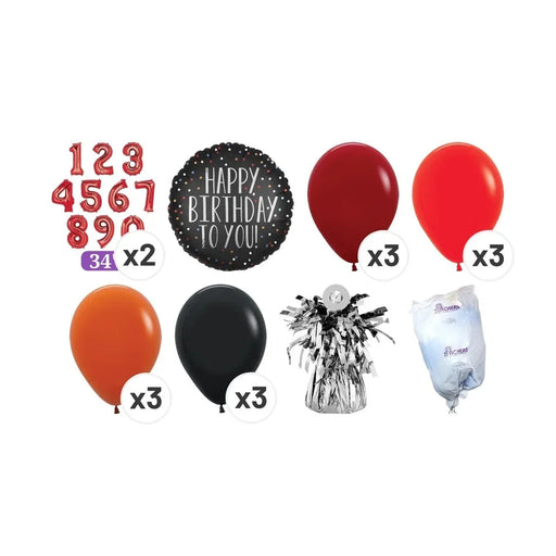 Custom Number Birthday Bouquet - Volcano