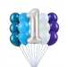 Jumbo Silver Number Blue Bouquet | 13-15 pcs