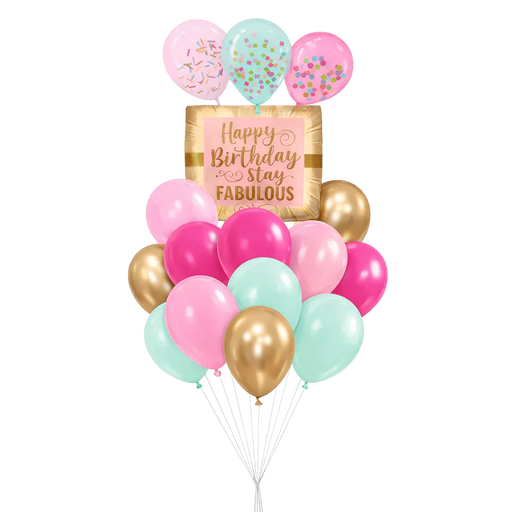 Stay Fabulous Birthday Gift Balloon Bouquet | 13 pcs