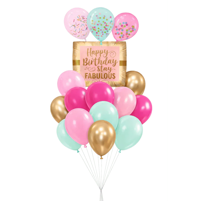 Stay Fabulous Birthday Gift Balloon Bouquet | 13 pcs