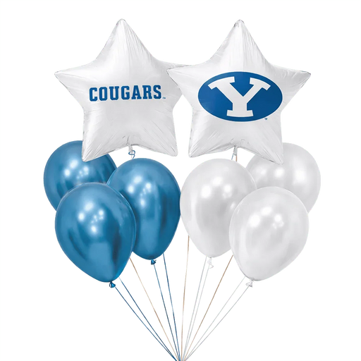 BYU Cougars Word Logo Balloon Bouquet | 8 pcs