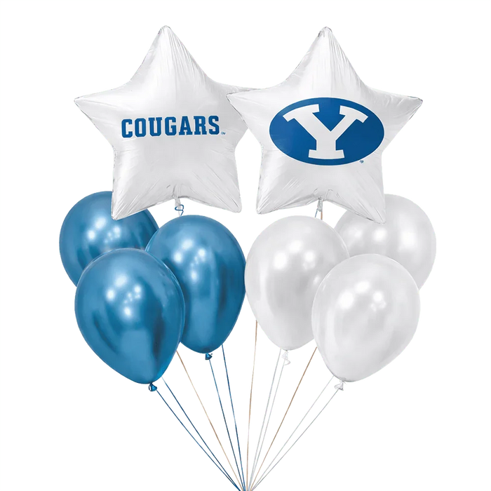 BYU Cougars Word Logo Balloon Bouquet | 8 pcs
