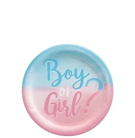 The Big Reveal Paper Dessert Plates 7" | 8ct