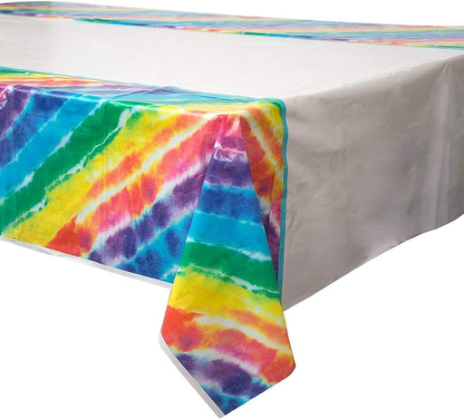 Tie Dye Plastic Tablecover | 1ct