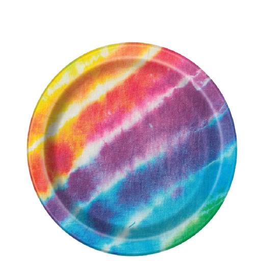 Tie Dye Plate 7" | 8ct