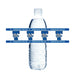 Clear plastic water bottle wrapped with blue and gray Timberline Wolves school logo bands featuring repeating wolf head emblems and text around the middle section.