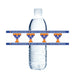 Clear plastic water bottle wrapped with navy and orange Timpview Thunderbirds logo bands and text repeating around the middle section.