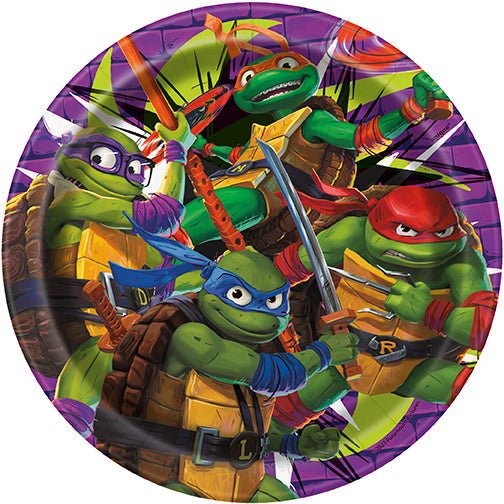 TMNT Round Plate 7in | 8ct