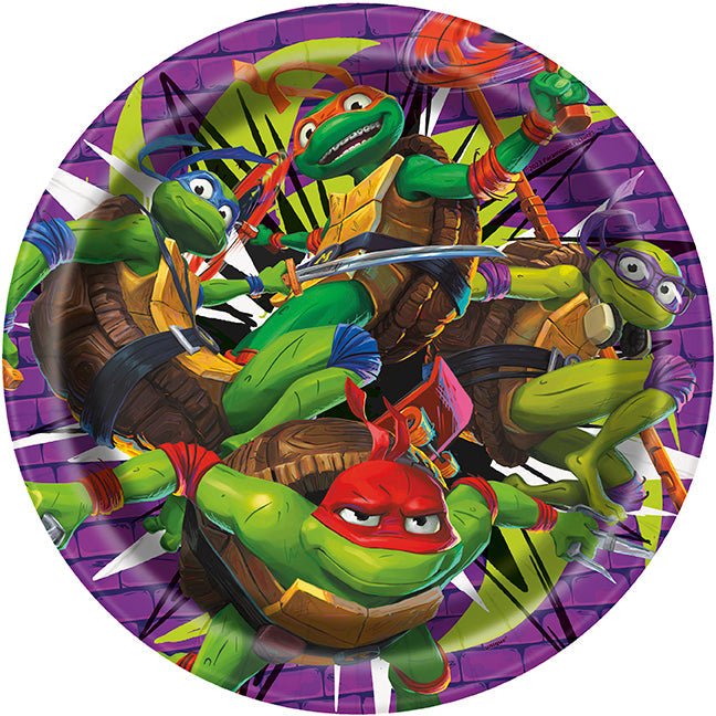 9in Round Plate TMNT - Party Supplies