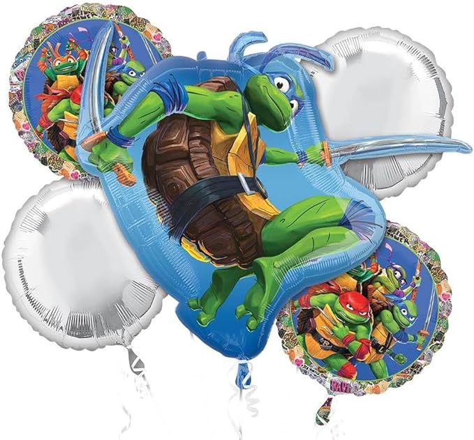 TMNT Party Balloon Bouquet | 5 pcs