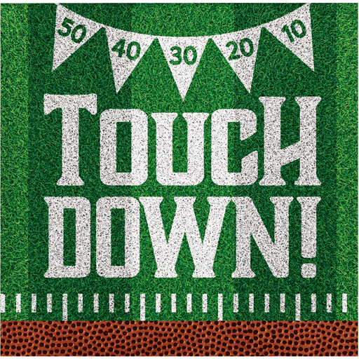 Touch Down Football Lunch Napkins – Game Day Tableware | 1ct