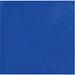 Cobalt blue beverage napkins with a textured diamond pattern, shown as a single folded napkin against a solid blue background.