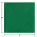 Square emerald green beverage napkins measuring 5 inches by 5 inches with a subtle diamond pattern texture.