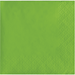 Bright lime green paper napkins with a quilted diamond pattern texture visible on the edges.
