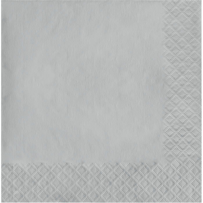 Touch of Color Shimmering Silver 2Ply Luncheon Napkins | 50ct - Zurchers
