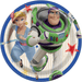 Toy Story paper plate featuring Buzz Lightyear and Bo Peep with colorful star designs, 7-inch size.