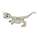 Dinosaur skeleton banner on a white background