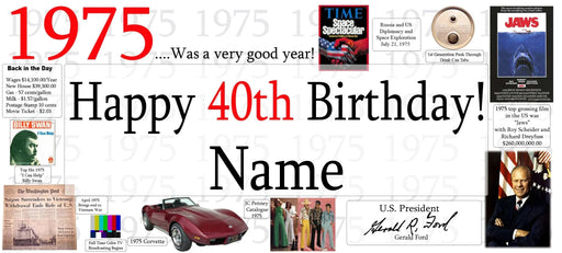 Customized Trivia Birthday Banner  | 1ct