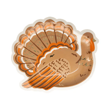 Turkey Shaped 10"X8.25" Plate | 1ct