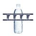 Clear plastic water bottle with white cap wrapped with Twin Falls Bruins navy blue and white decorative bands featuring the TF logo and school name repeated across the label.