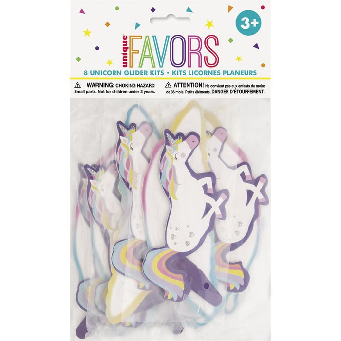 8ct Unicorn Glider Kit - Party Supplies