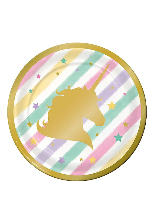 Sparkle Unicorn Dessert Paper Plates 7" | 8ct