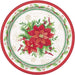 Christmas Festival Poinsettia Paper Dessert Plates7in | 8 ct