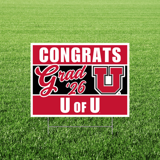University of Utah Congrats Grad Yard Sign 24" x 18" | 1 ct