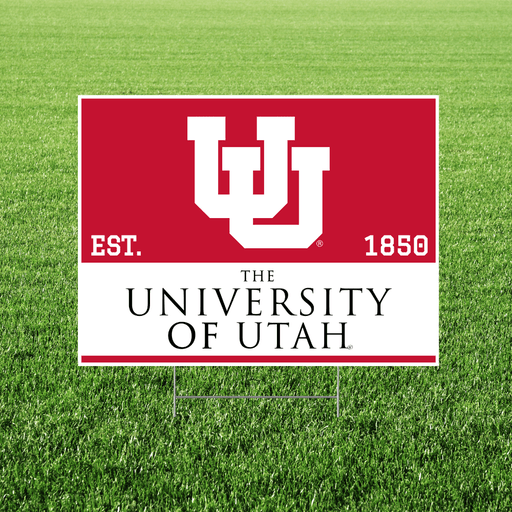 UofU Est 1850 Yard Sign 18x24" | 1ct
