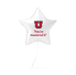 White star-shaped foil balloon with a red "U" logo and "You've mastered it!" text in red script.